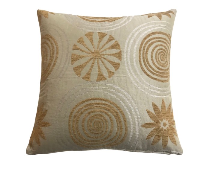 Turkish Pillow Cover with Yellow Ottoman Pattern
