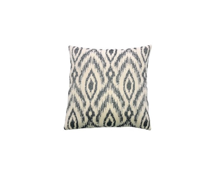 Turkish Pillow Cover with Grey White Ottoman Pattern