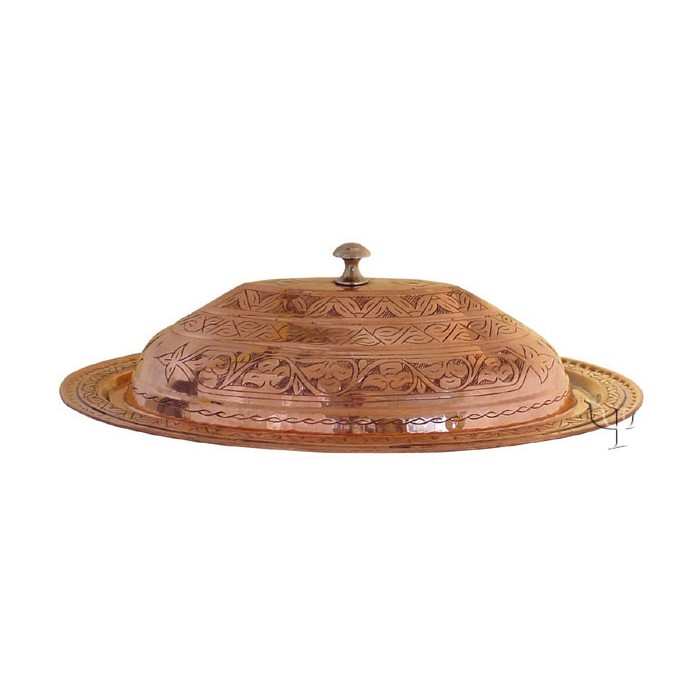 Turkish Copper Food Dish with a Lid