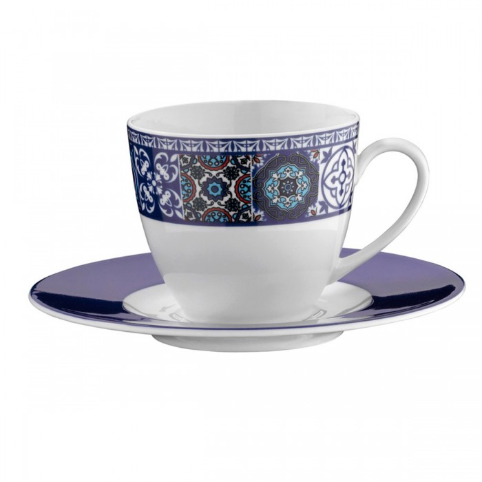Porcelain Coffee Cup Set - Blue