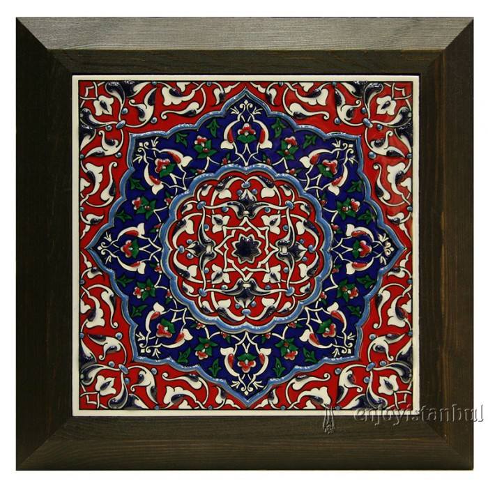 Iznik Ceramic Tile With Frame