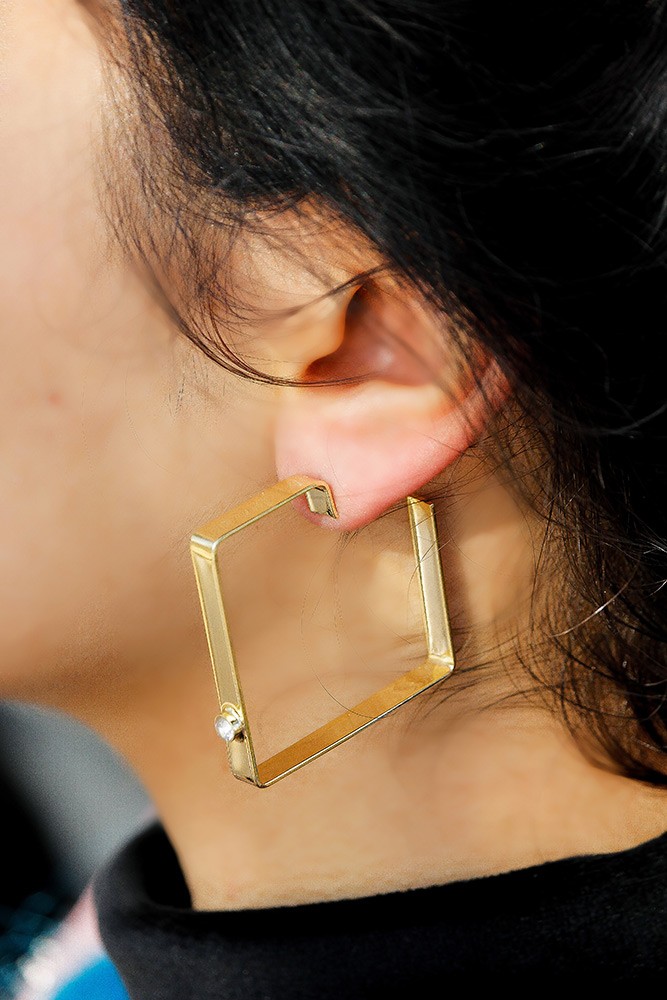 Share 81 gold square drop earrings best  3tdesigneduvn