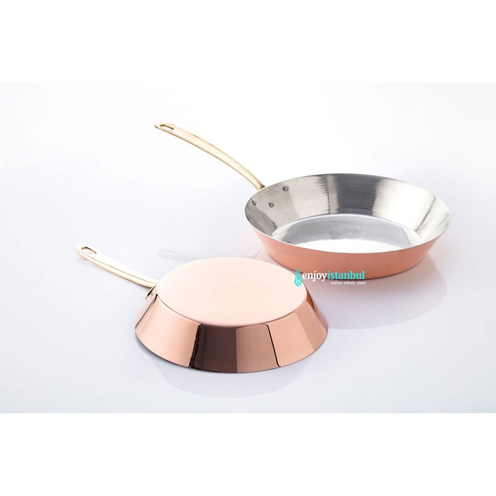 Copper Conical Frying Pan - Medium
