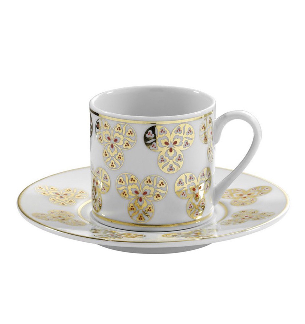 Turkey Espresso Cup And Dish Gold Mini Ceramic Coffee Cups Saucers