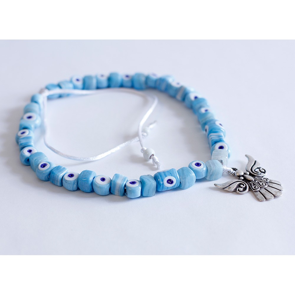 Turkish Evil Eye Necklace with Blue 