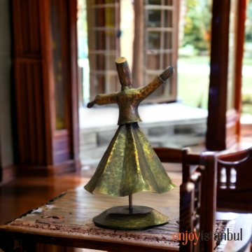 7 Sufi Dervish Whirling Statue - Brass – Sufitales
